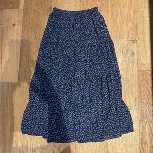 Aerie Blue Floral Maxi Skirt